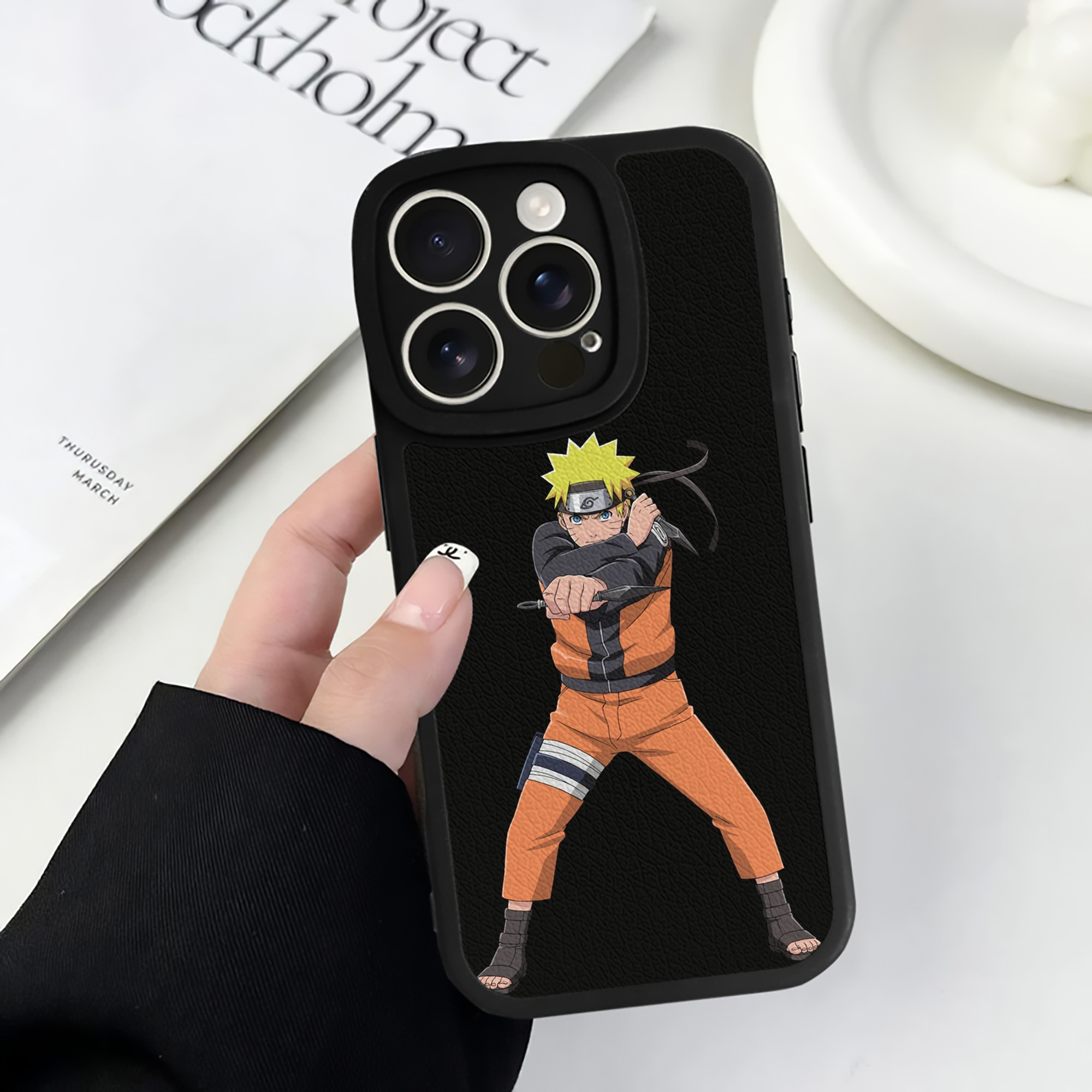 （画像用） NARUTO -ナルト- うずまき ナルト Uzumaki Naruto 【iPhone 16シリーズ対応】シリコンスマホケース（レザー調） 材質：シリコン